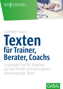 Texten für Trainer, Berater, Coachs (Buchcover)