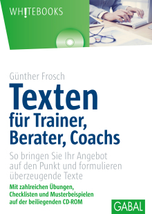 Texten für Trainer, Berater, Coachs (Buchcover)