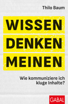 Wissen, denken, meinen (Buchcover)