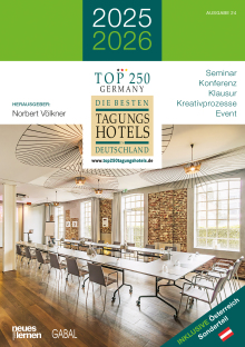 Die besten Tagungshotels in Deutschland 2025/2026 (Buchcover) Die besten Tagungshotels in Deutschland 2025/2026 (Buchcover)